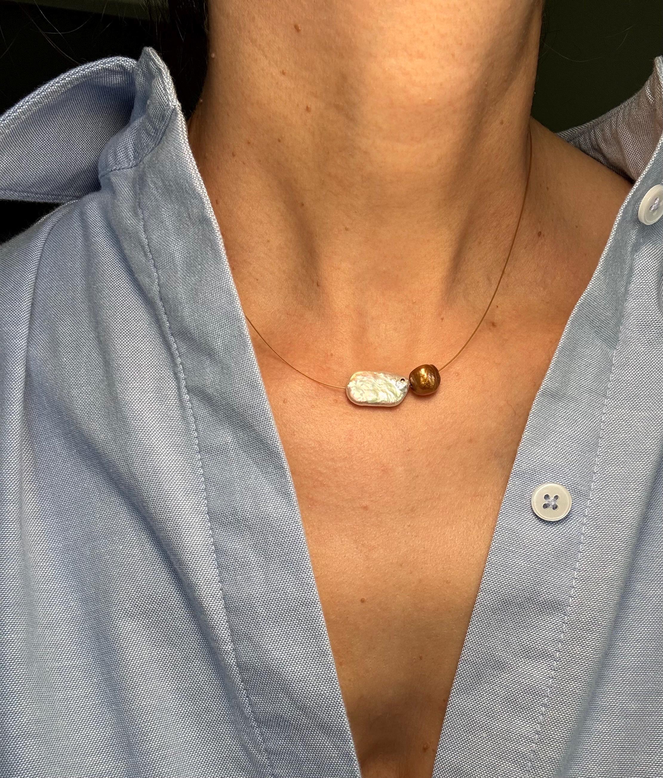 The Essence Collection/Floating Gemstone Choker Necklace