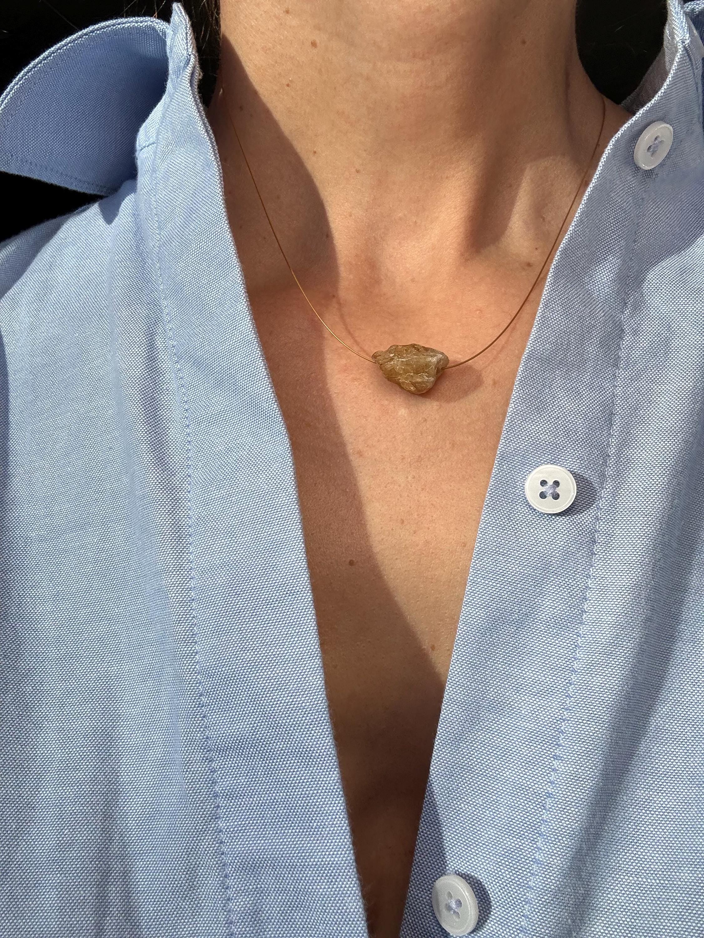 The Essence Collection/Floating Gemstone Choker Necklace