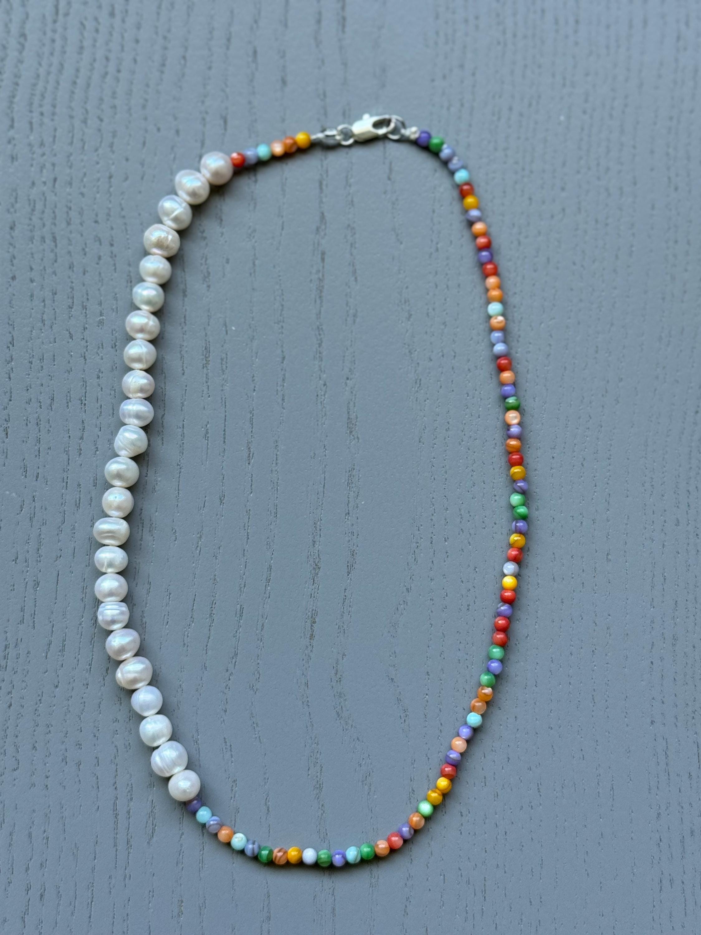 Freshwater Pearl Colorful Bead Choker