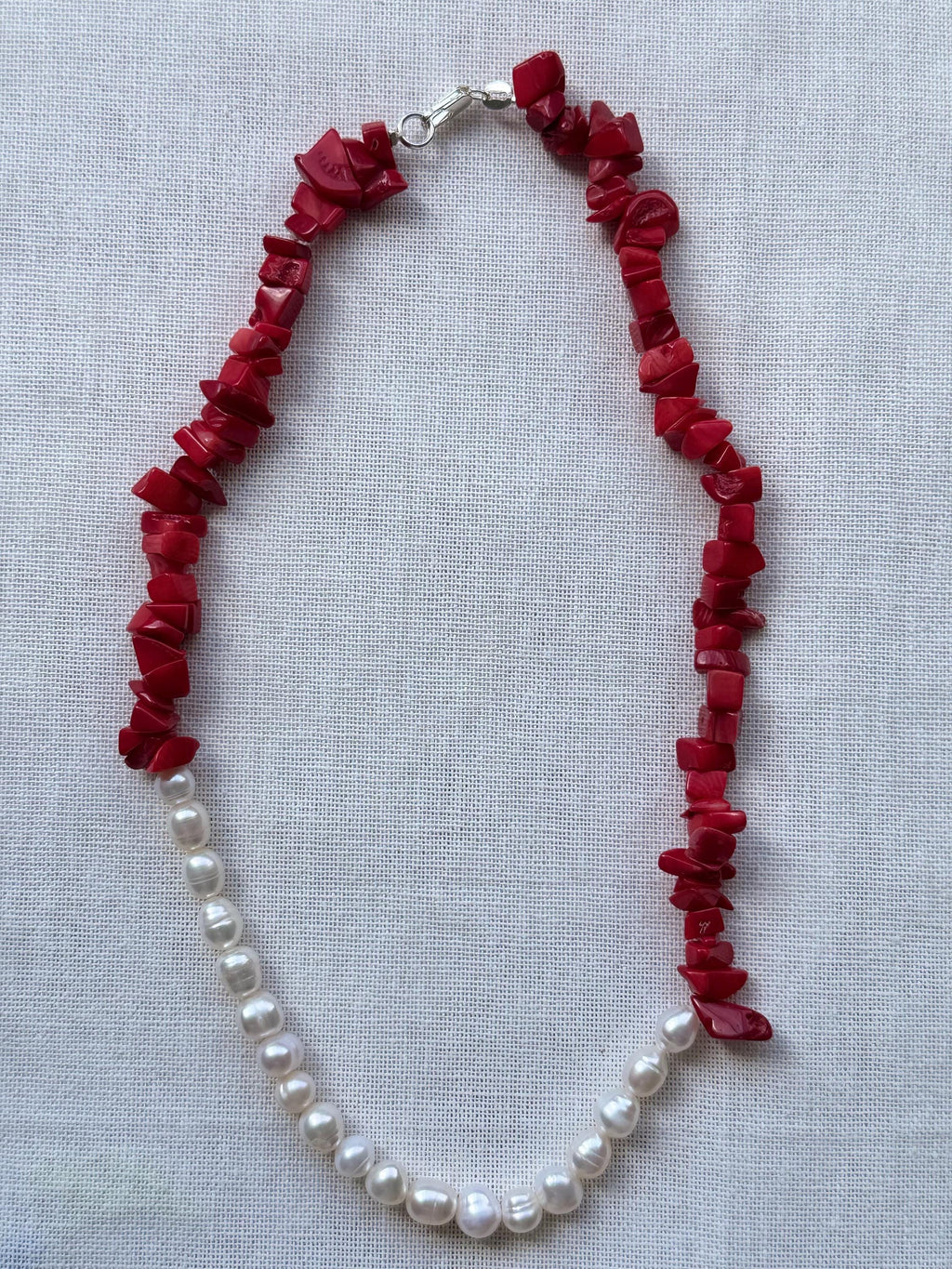 Baroque Pearl Coral Necklace