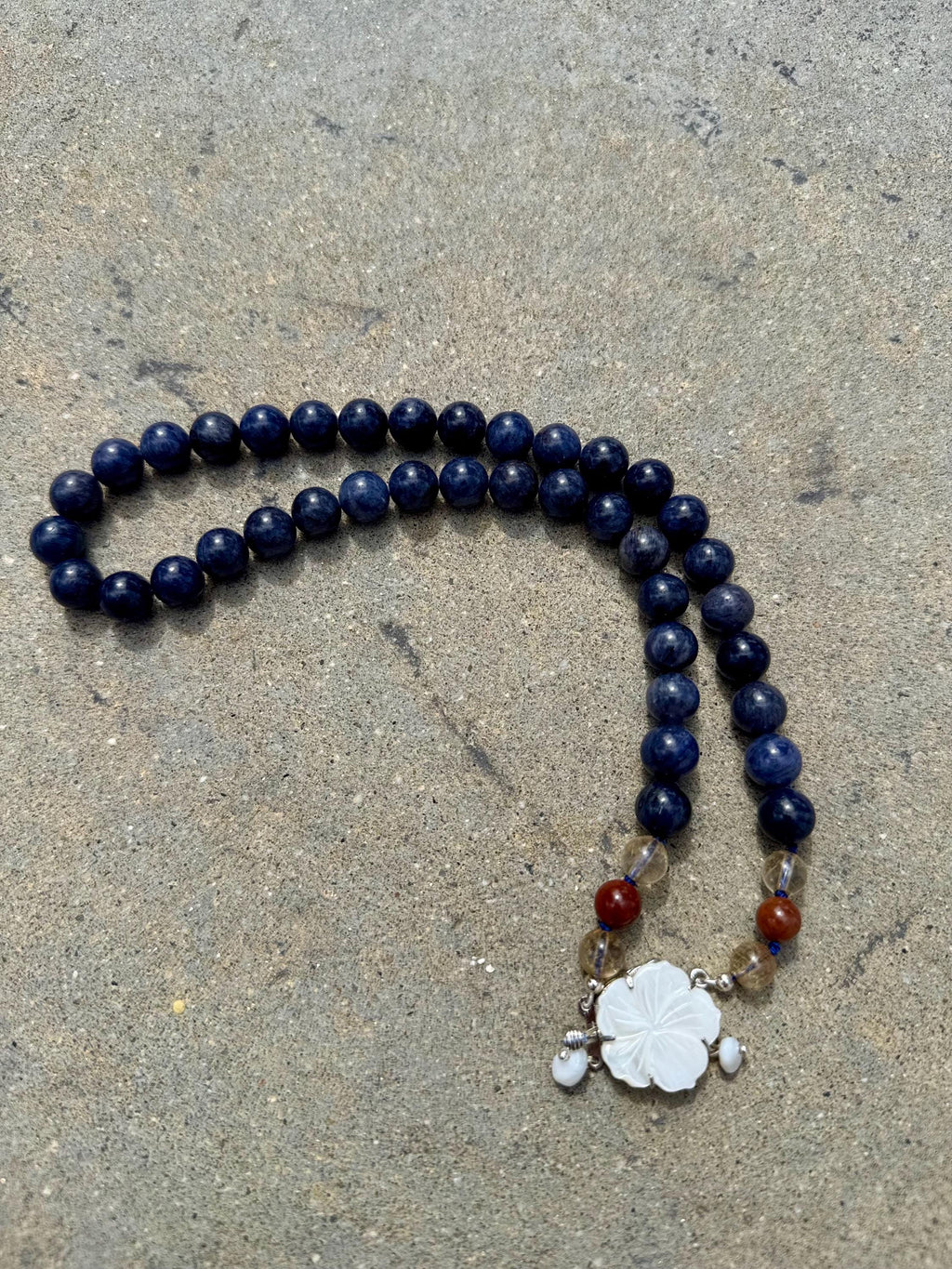 Blue Rutilated Quartz Necklace
