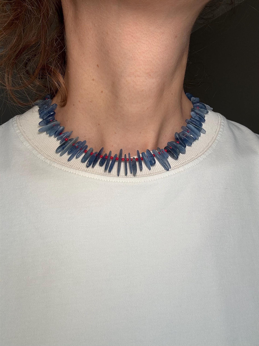 Kyanite Coral Necklace
