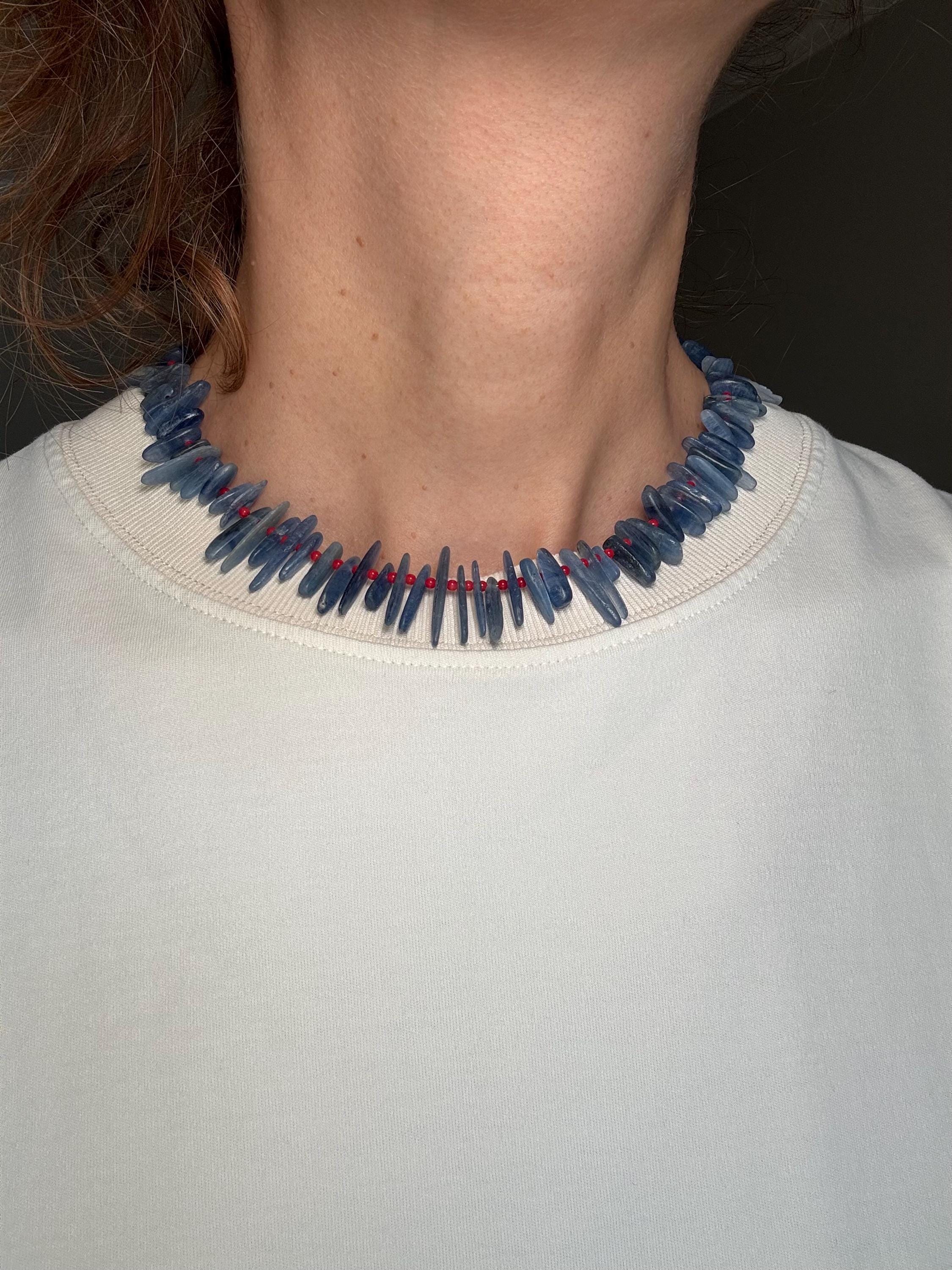 Kyanite Coral Necklace