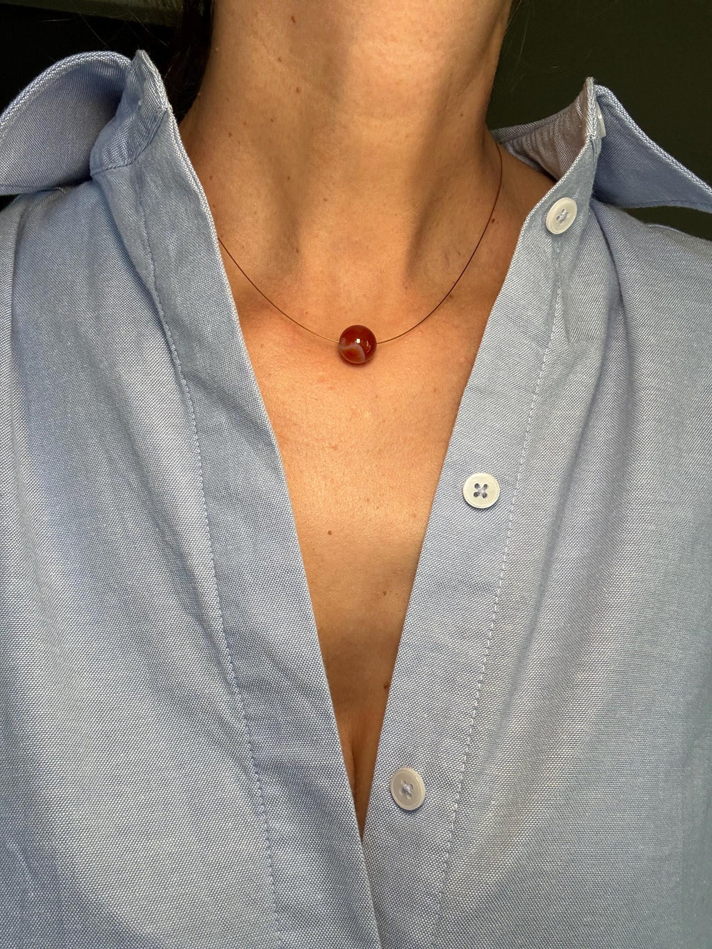 The Essence Collection/Floating Gemstone Choker Necklace