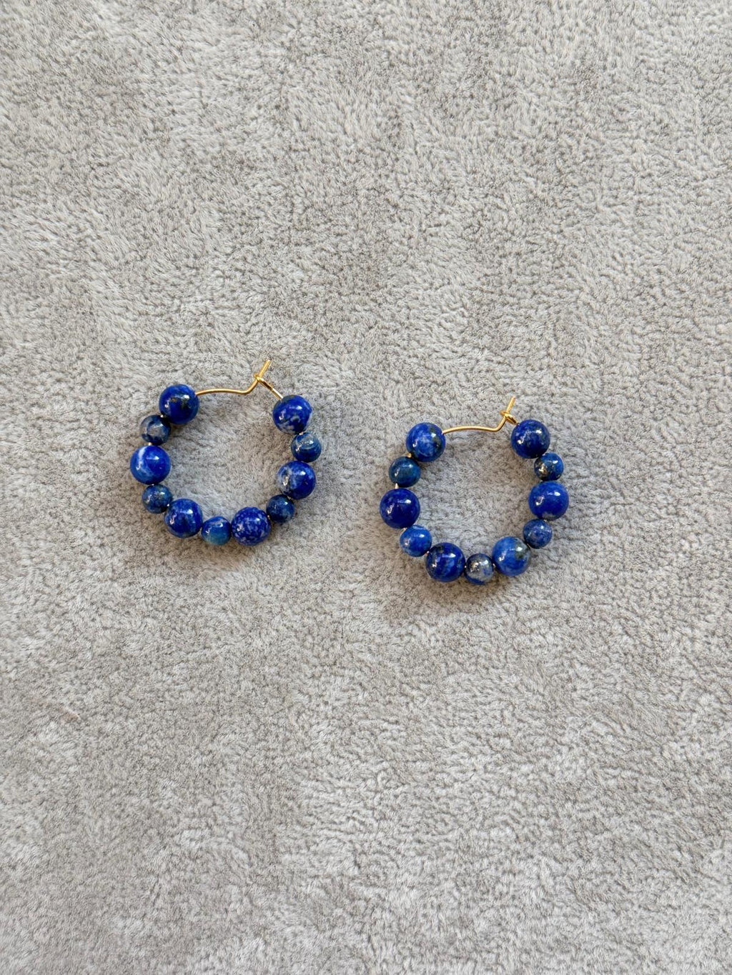 Lapis Lazuli/Malachite Hoop Earrings