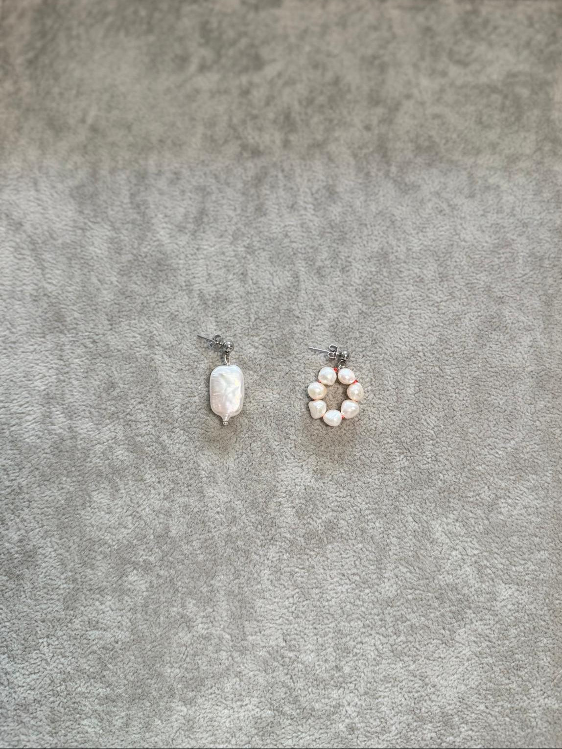 Freshwater Pearl Asymmetric Earrings
