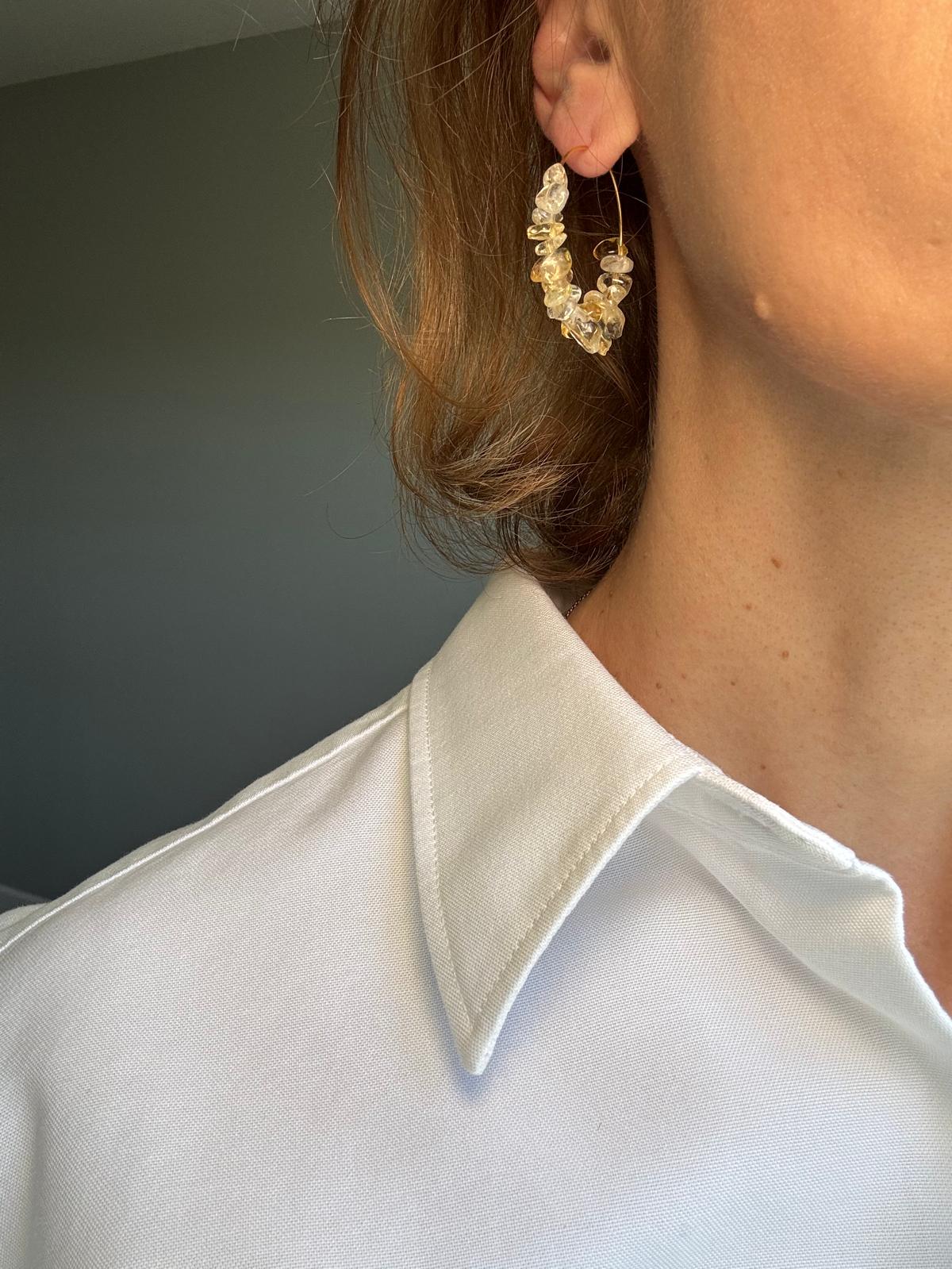Citrine Hoop Earrings