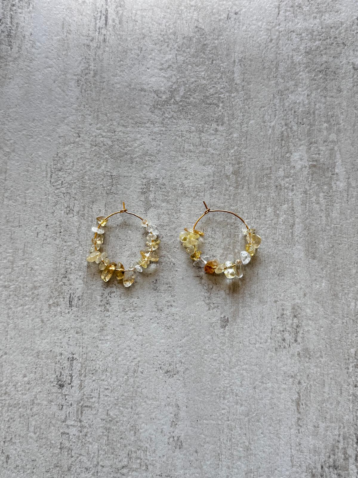 Citrine Hoop Earrings