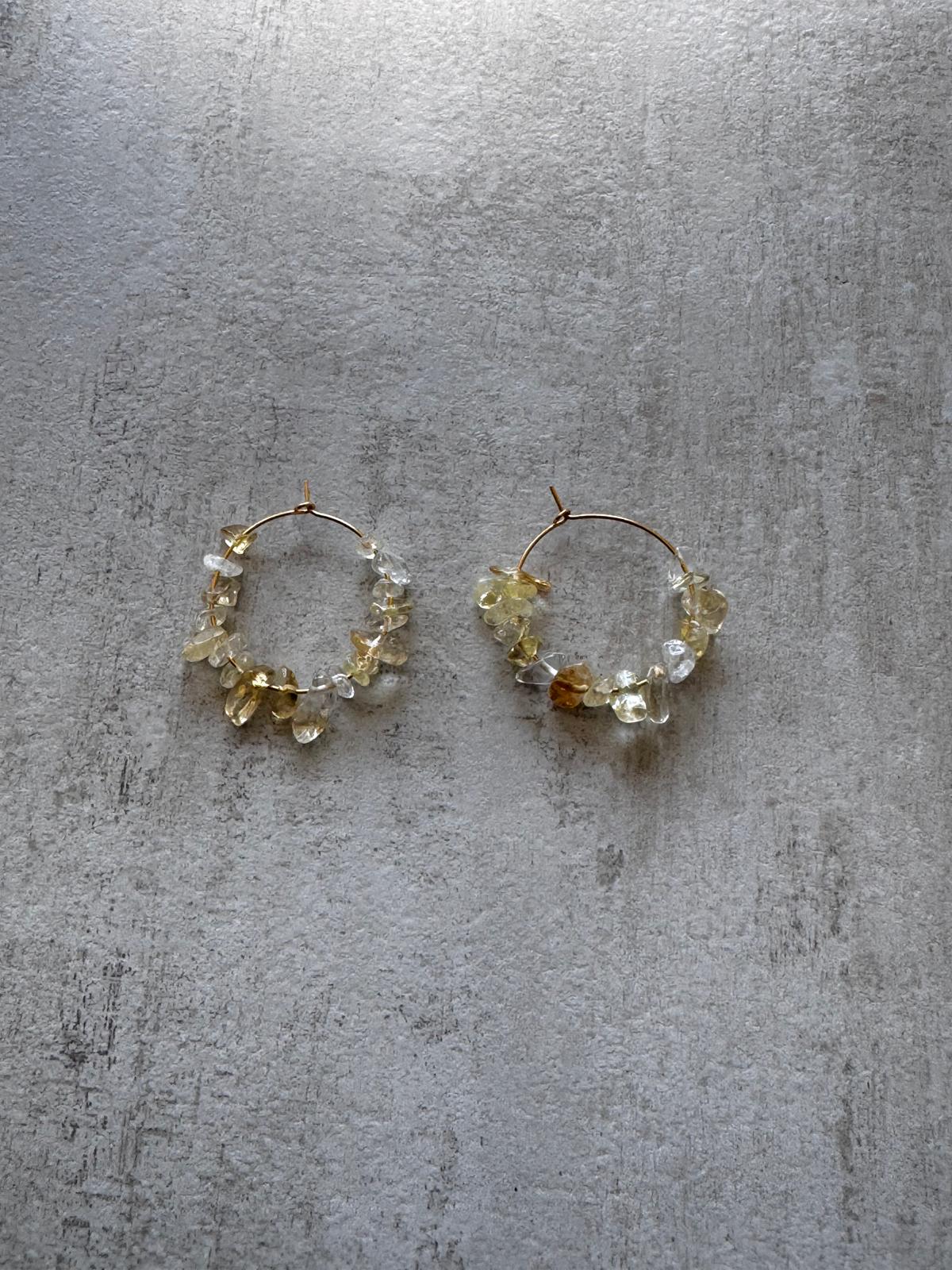 Citrine Hoop Earrings