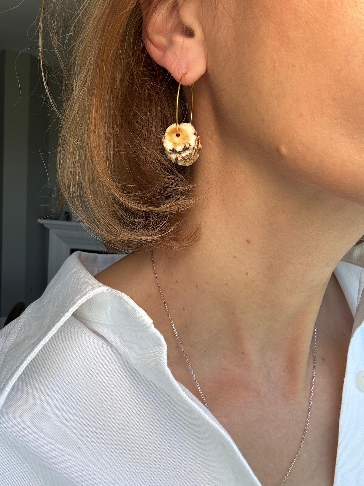 Magnesite Hoop Earrings