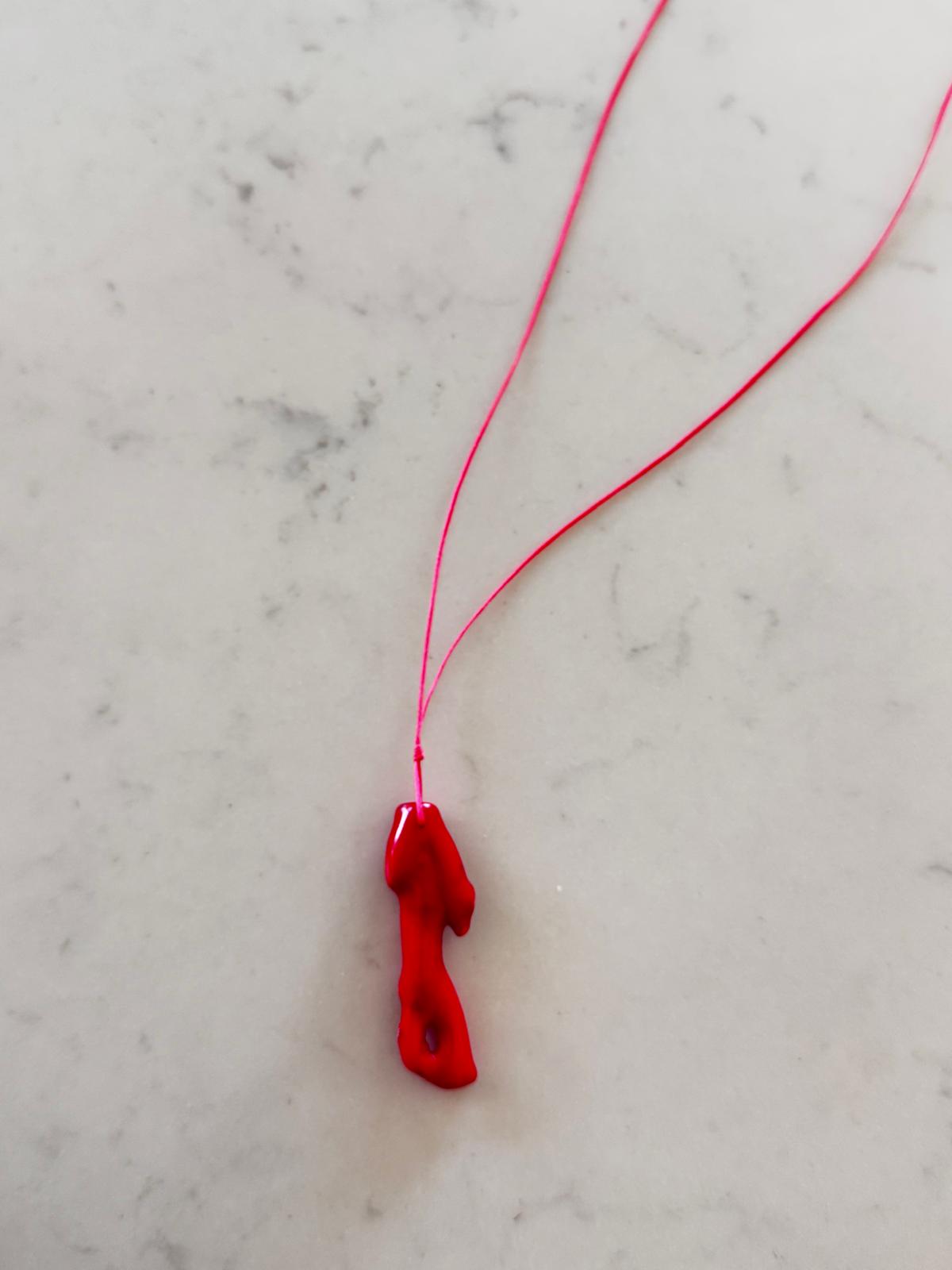 Red Coral Branch Pendant