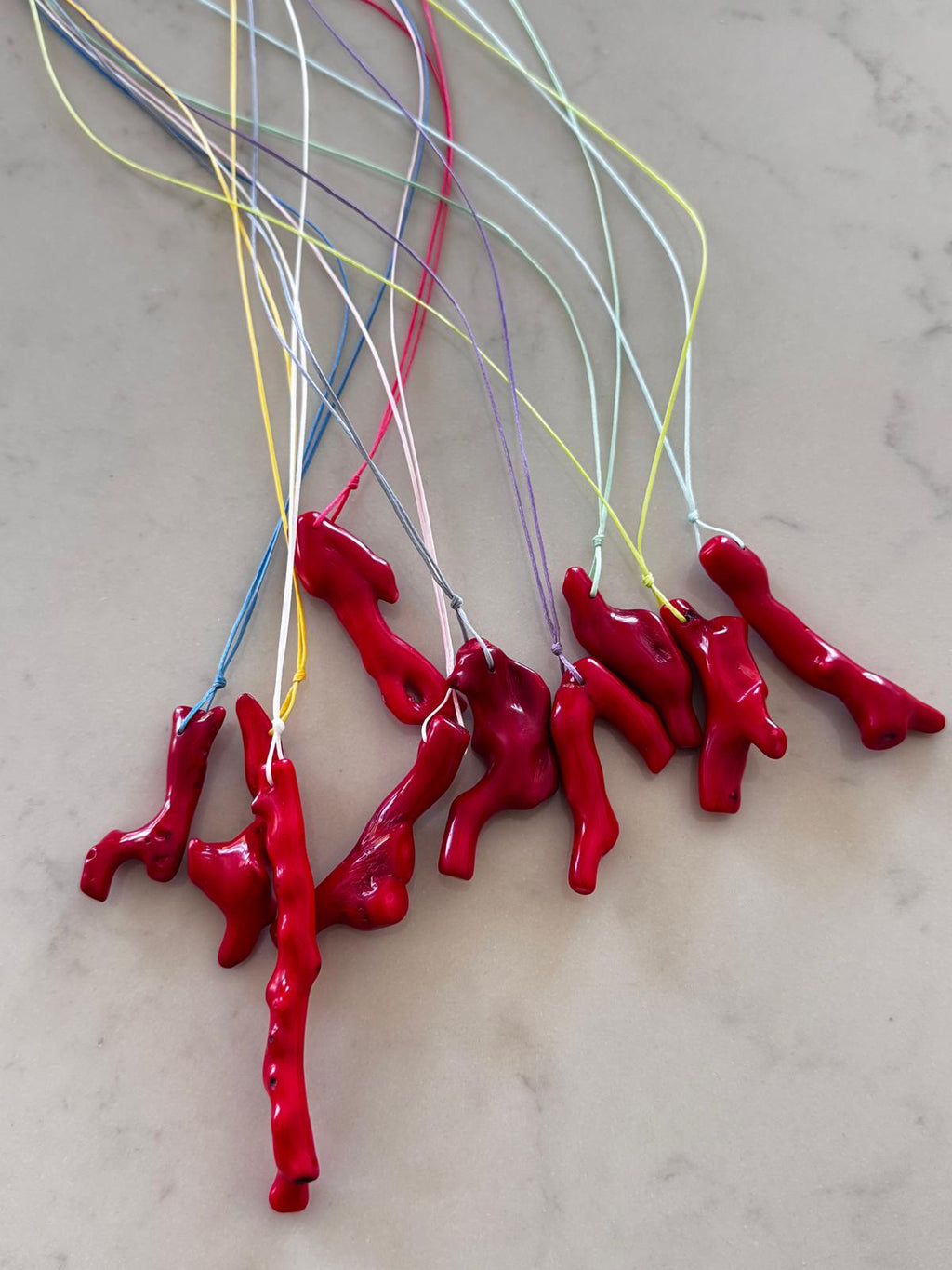 Red Coral Branch Pendant