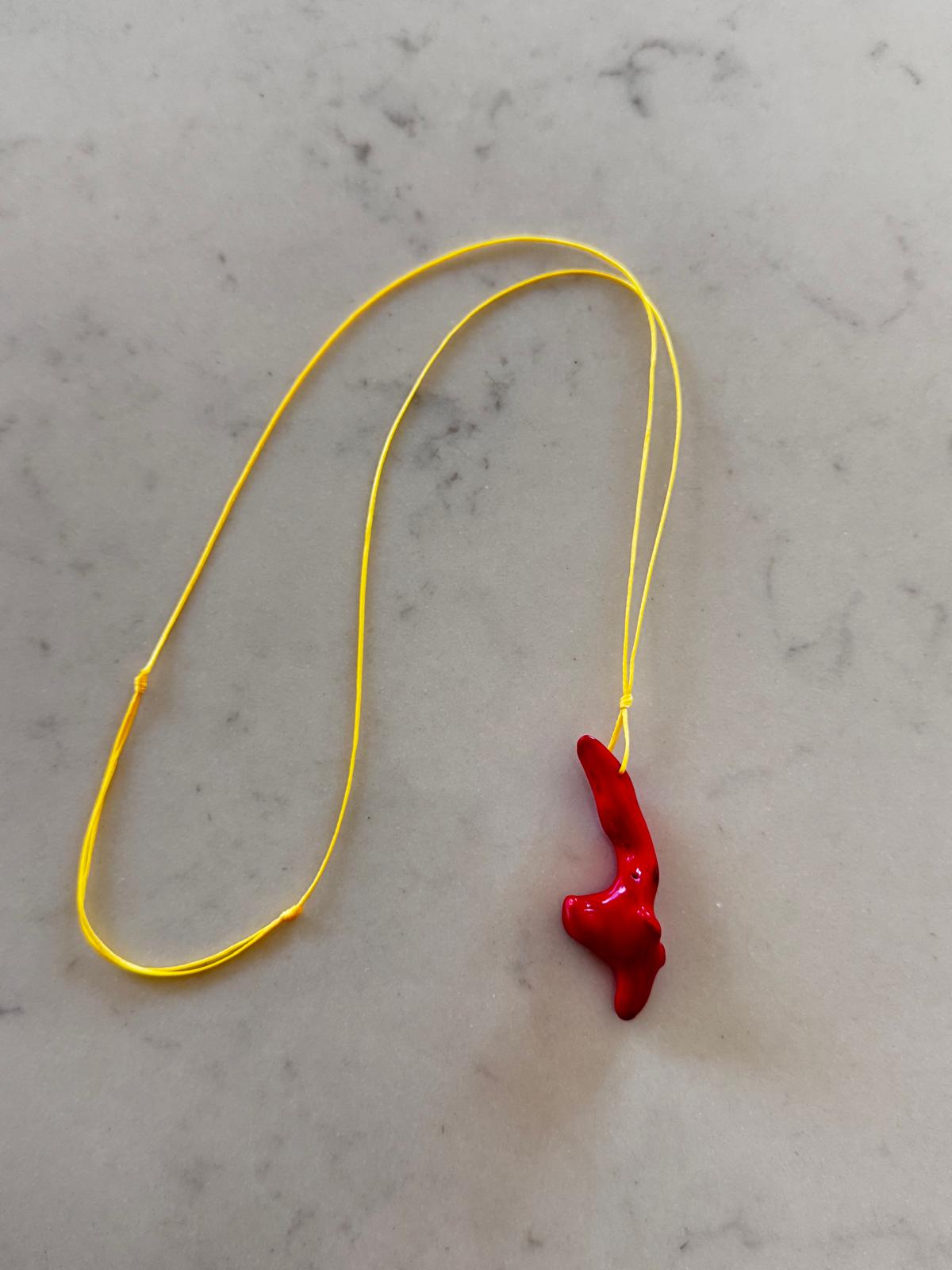 Red Coral Branch Pendant