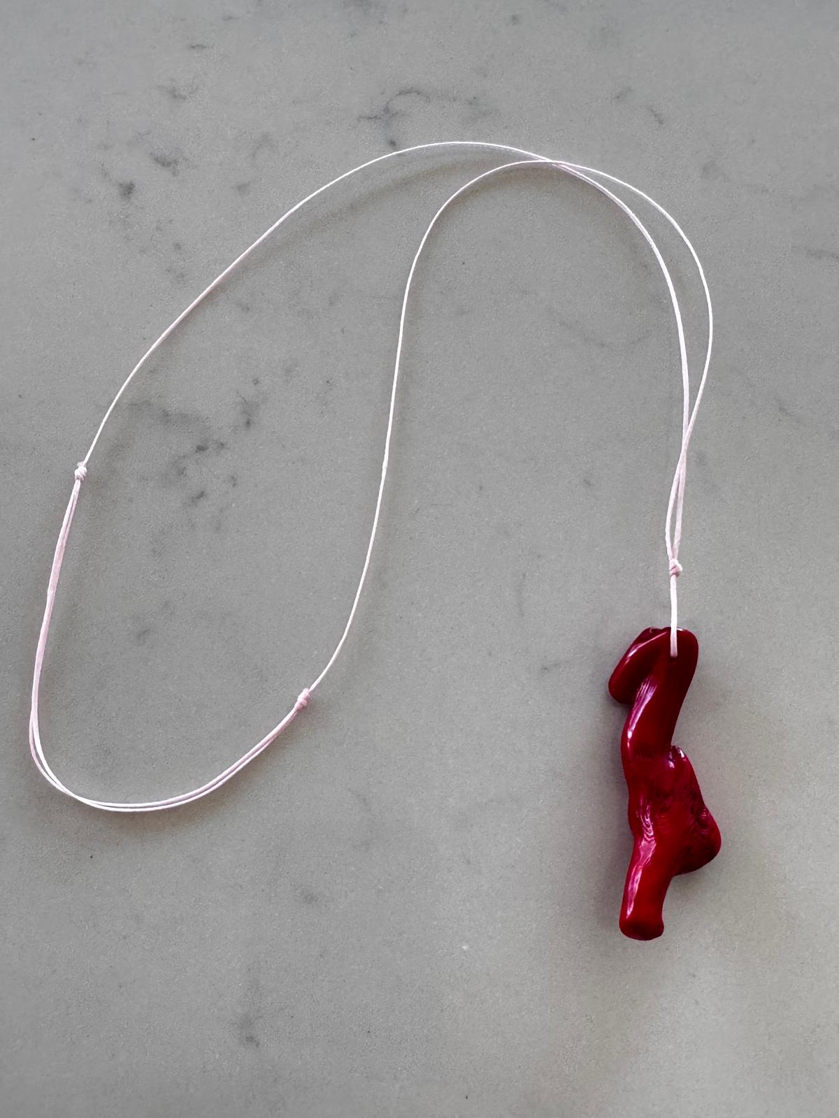 Red Coral Branch Pendant