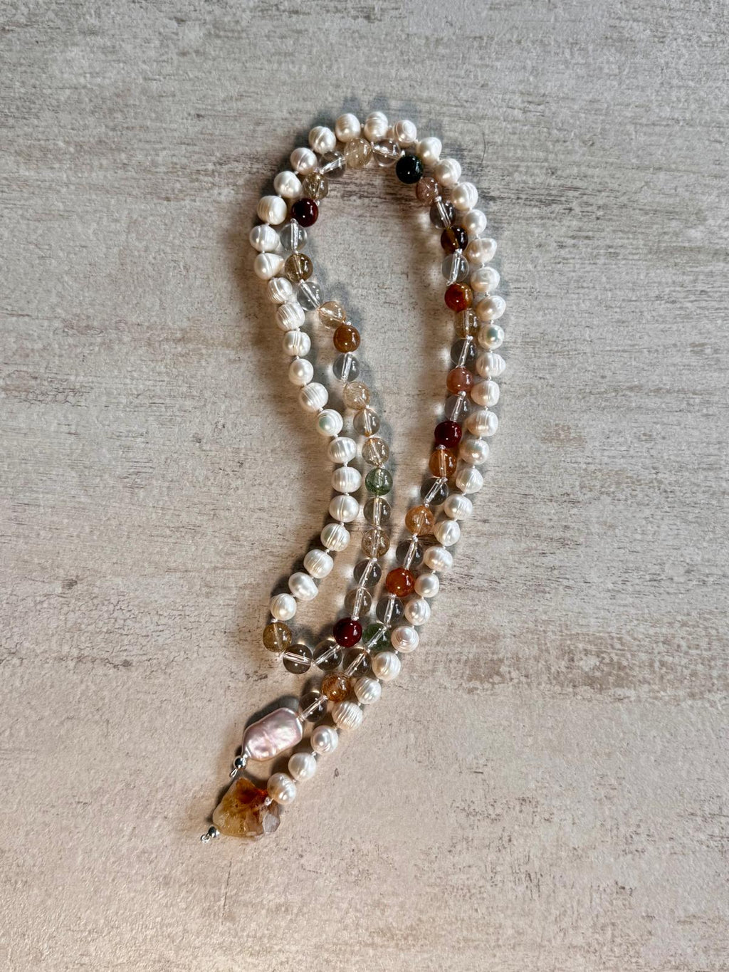 Freshwater Pearl & Quartz Necklace