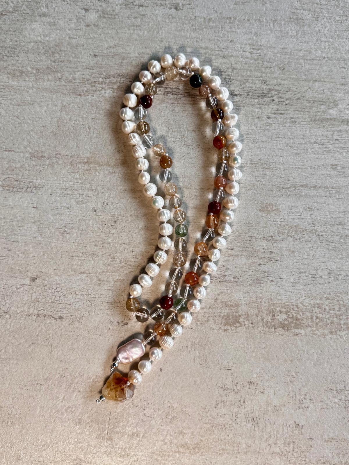 Freshwater Pearl & Quartz Necklace