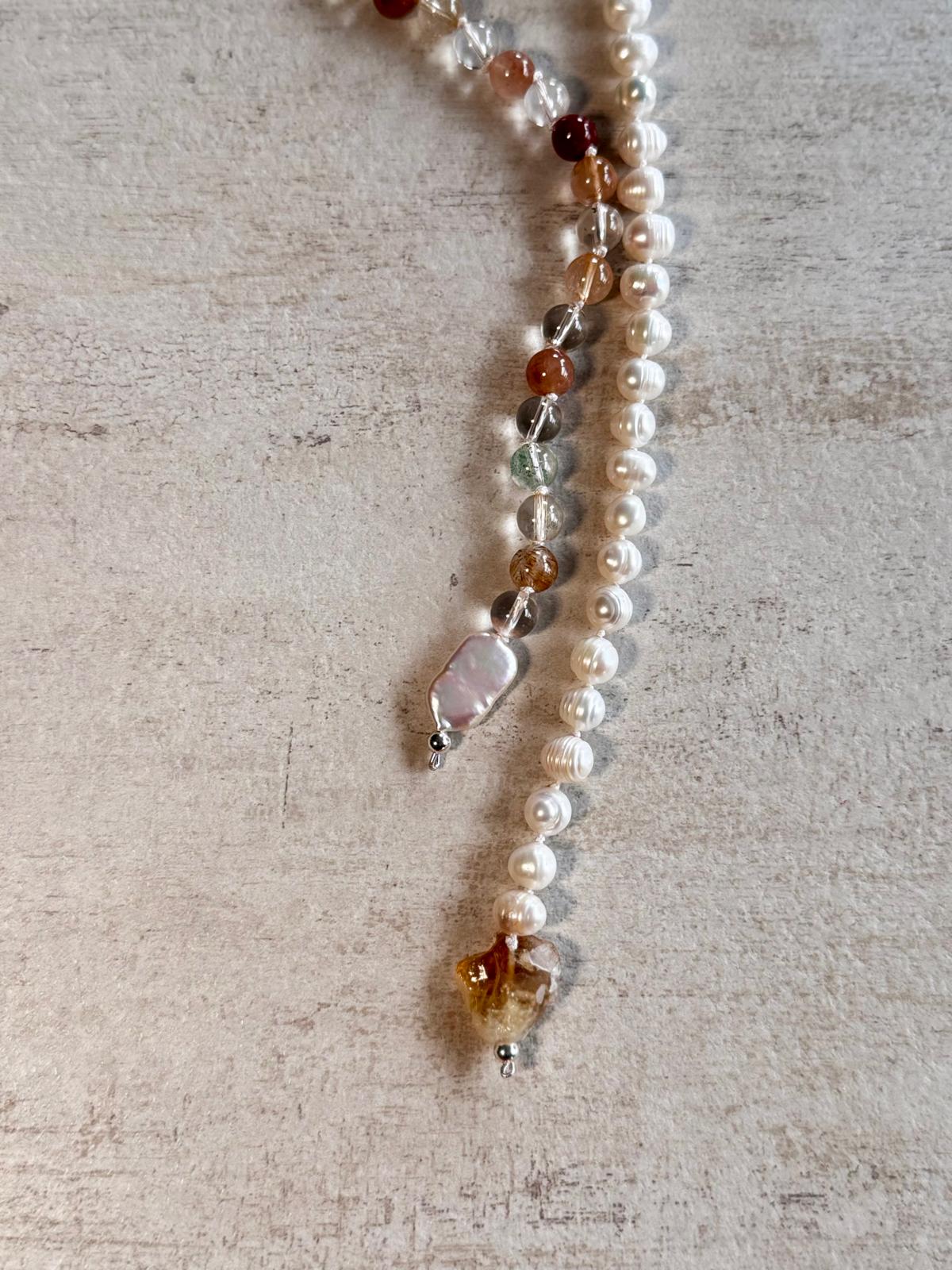 Freshwater Pearl & Quartz Necklace