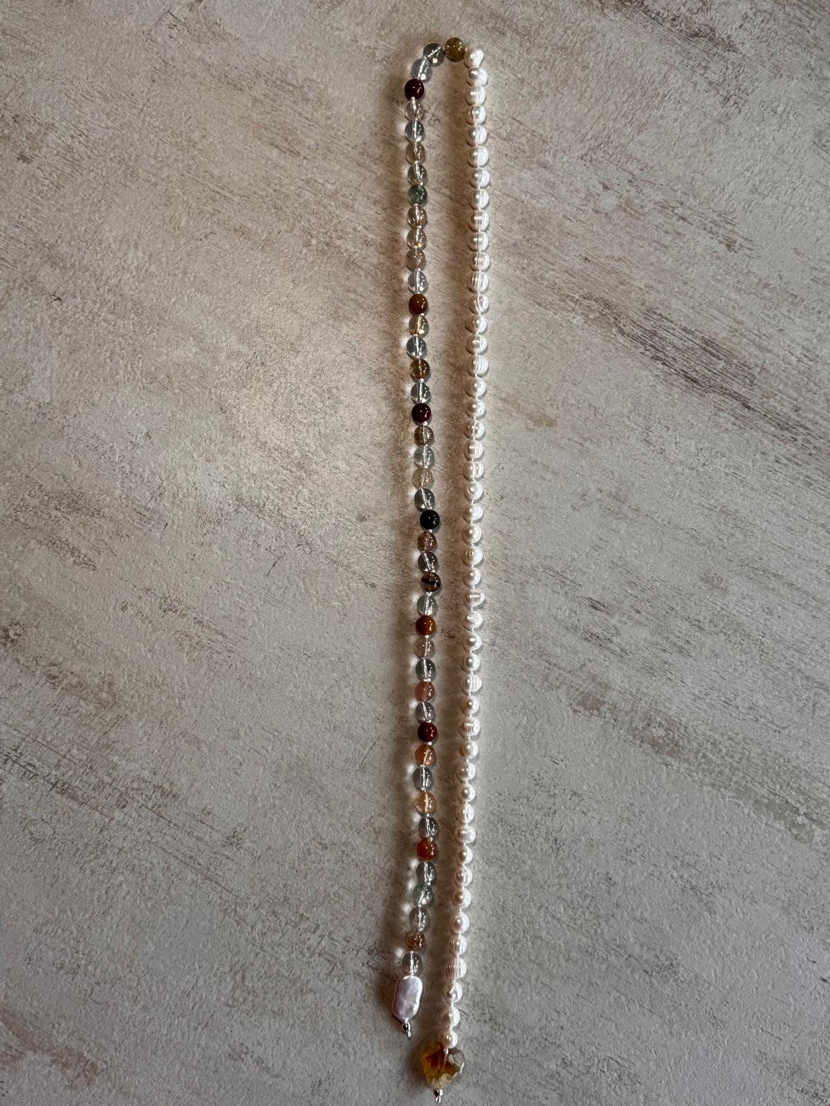 Freshwater Pearl & Quartz Necklace