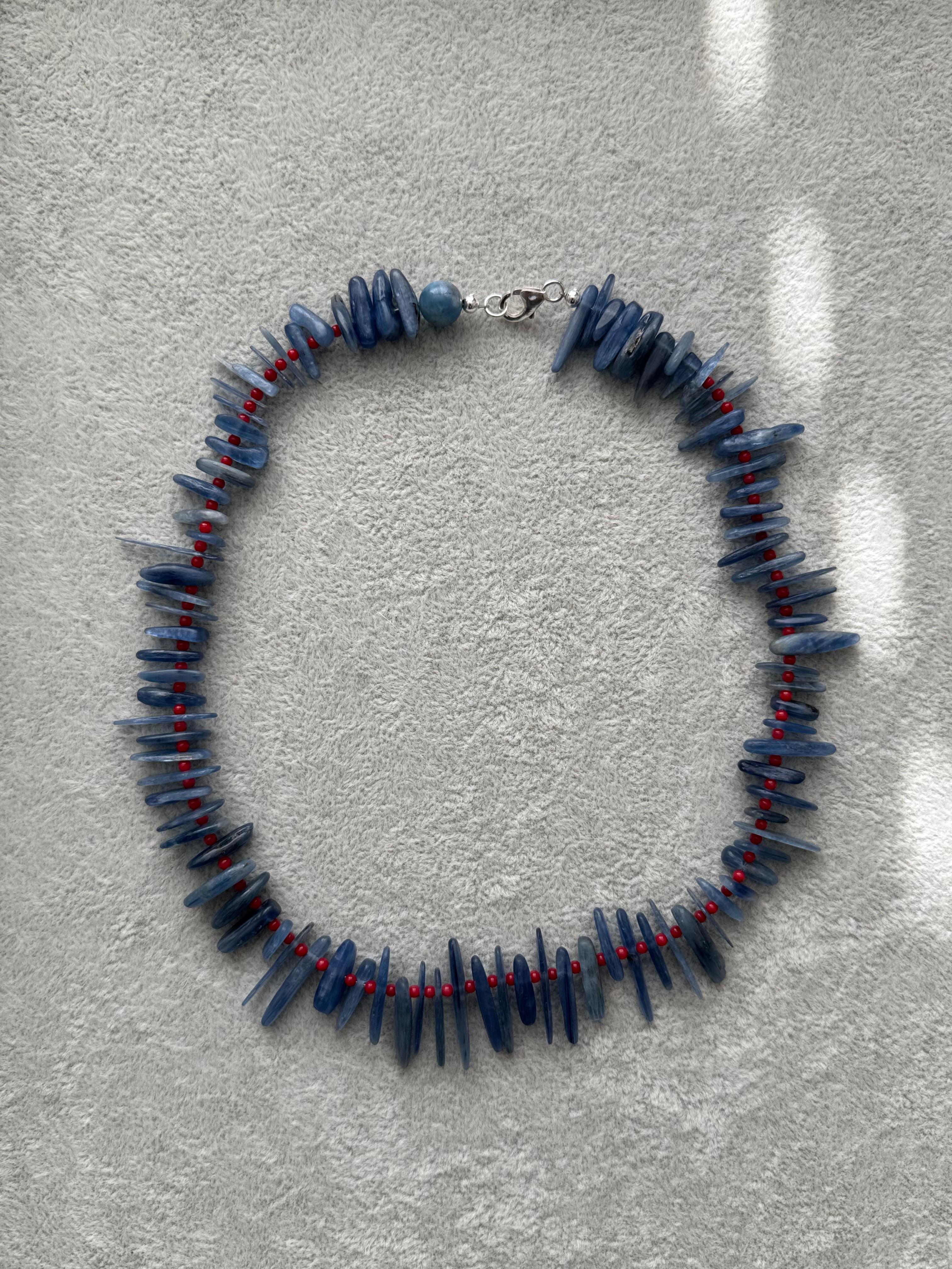 Kyanite Coral Necklace
