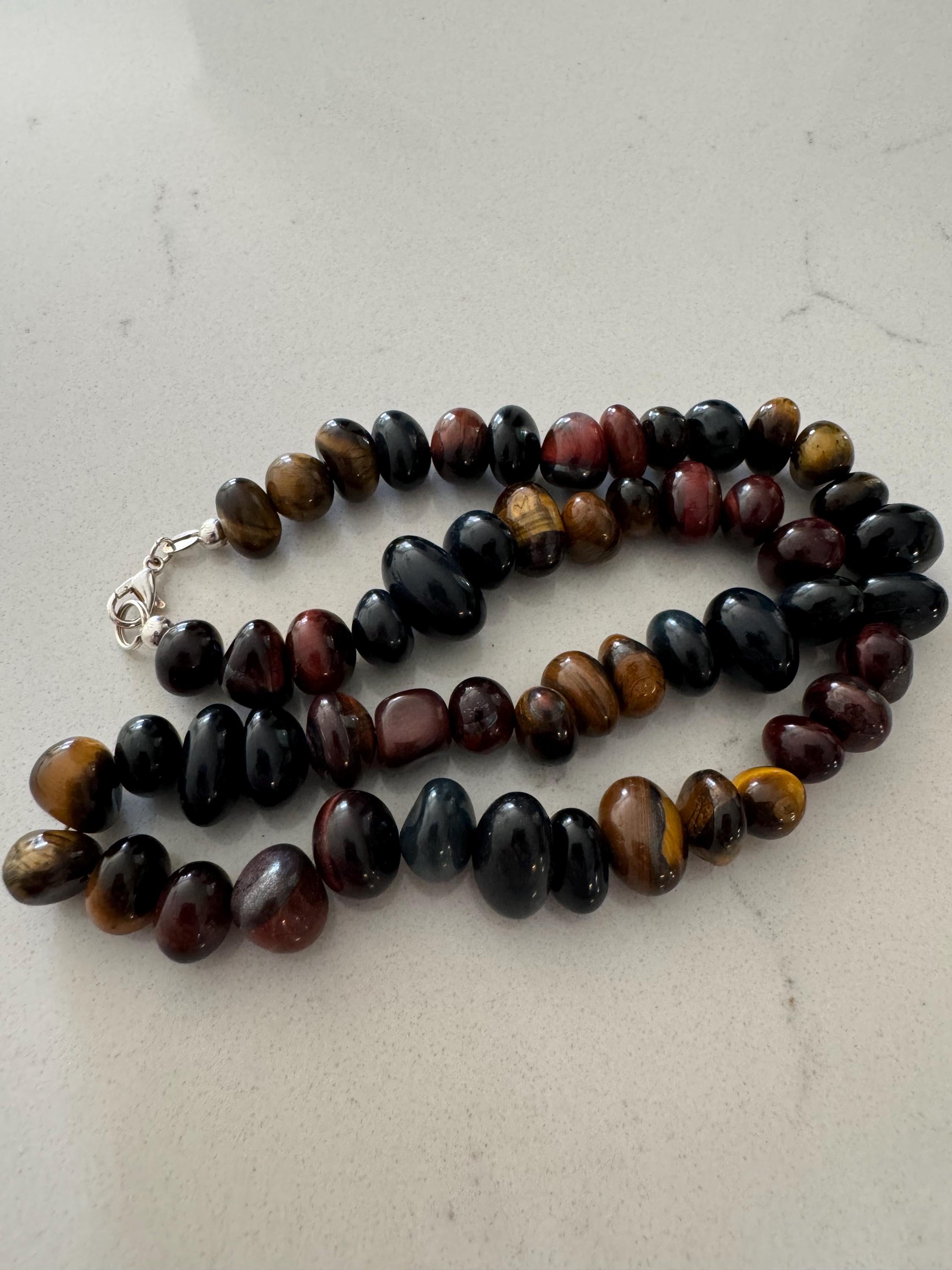 Tiger's Eye & Hawk's Eye Necklace