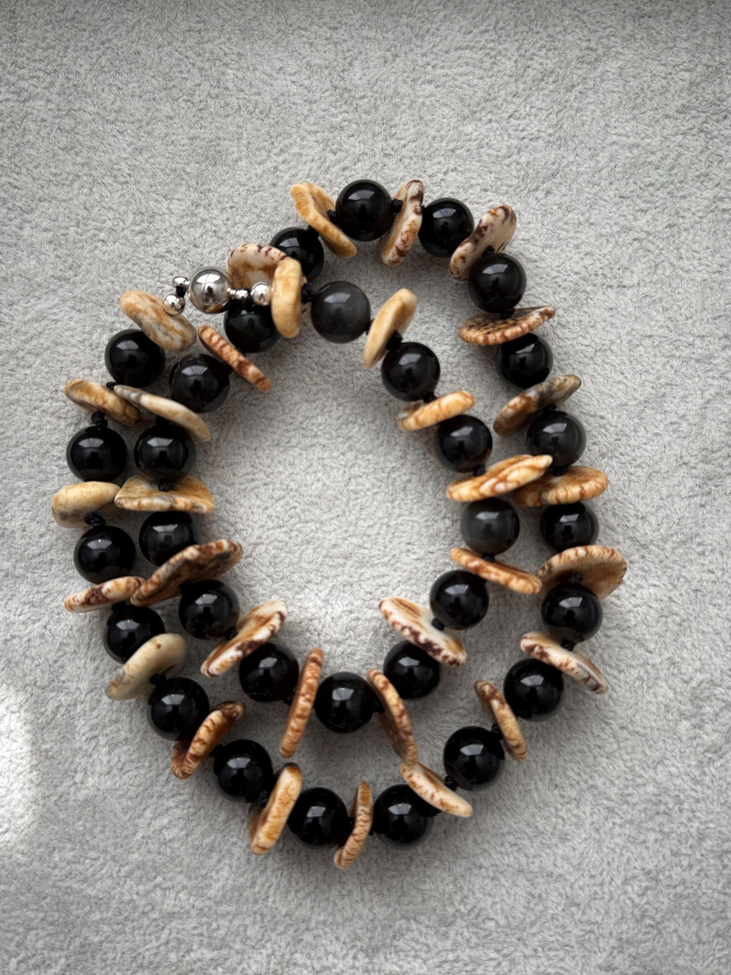 Obsidian & Magnesite Necklace