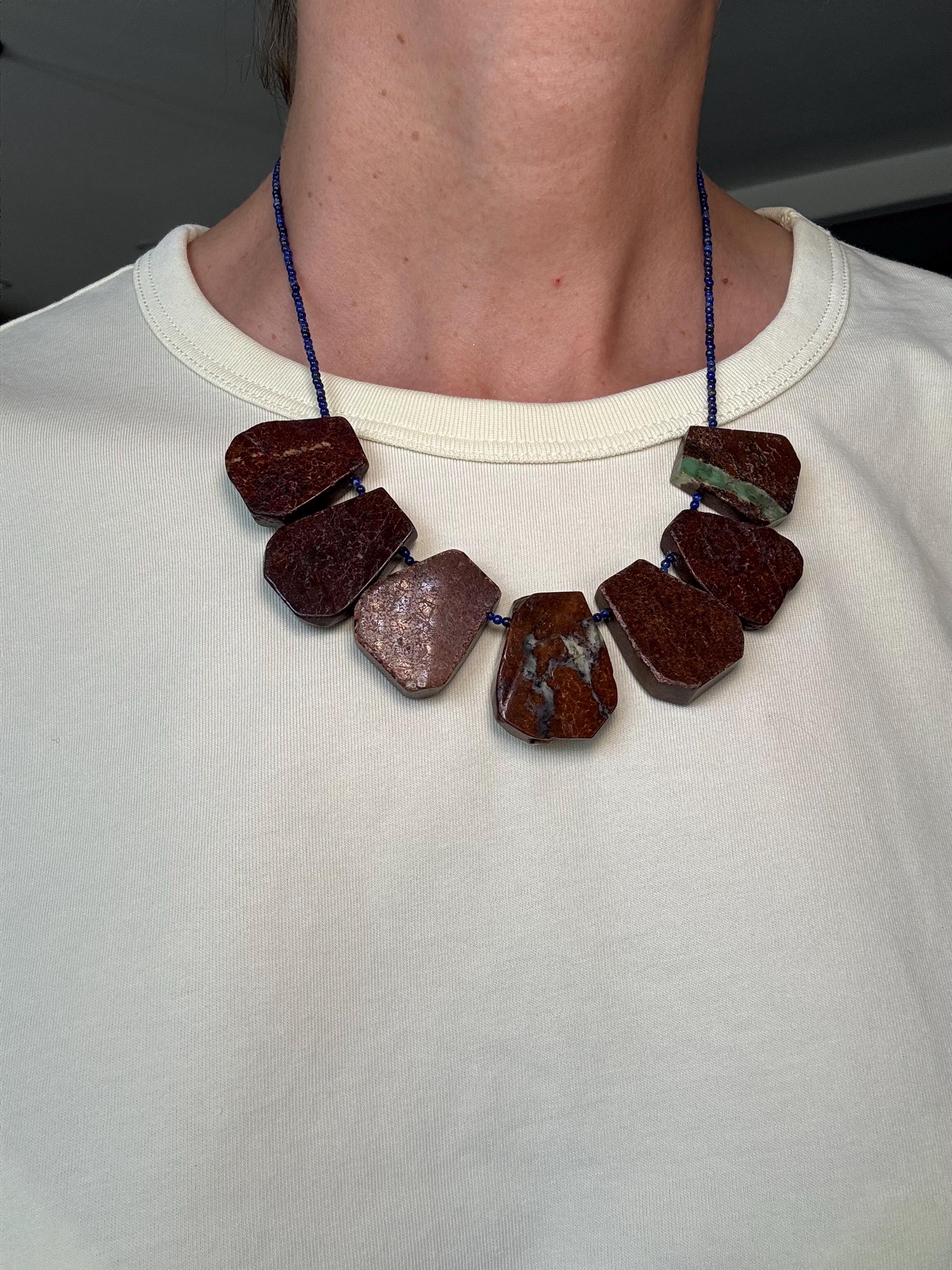 Chrysoprase Lapis Lazuli Necklace