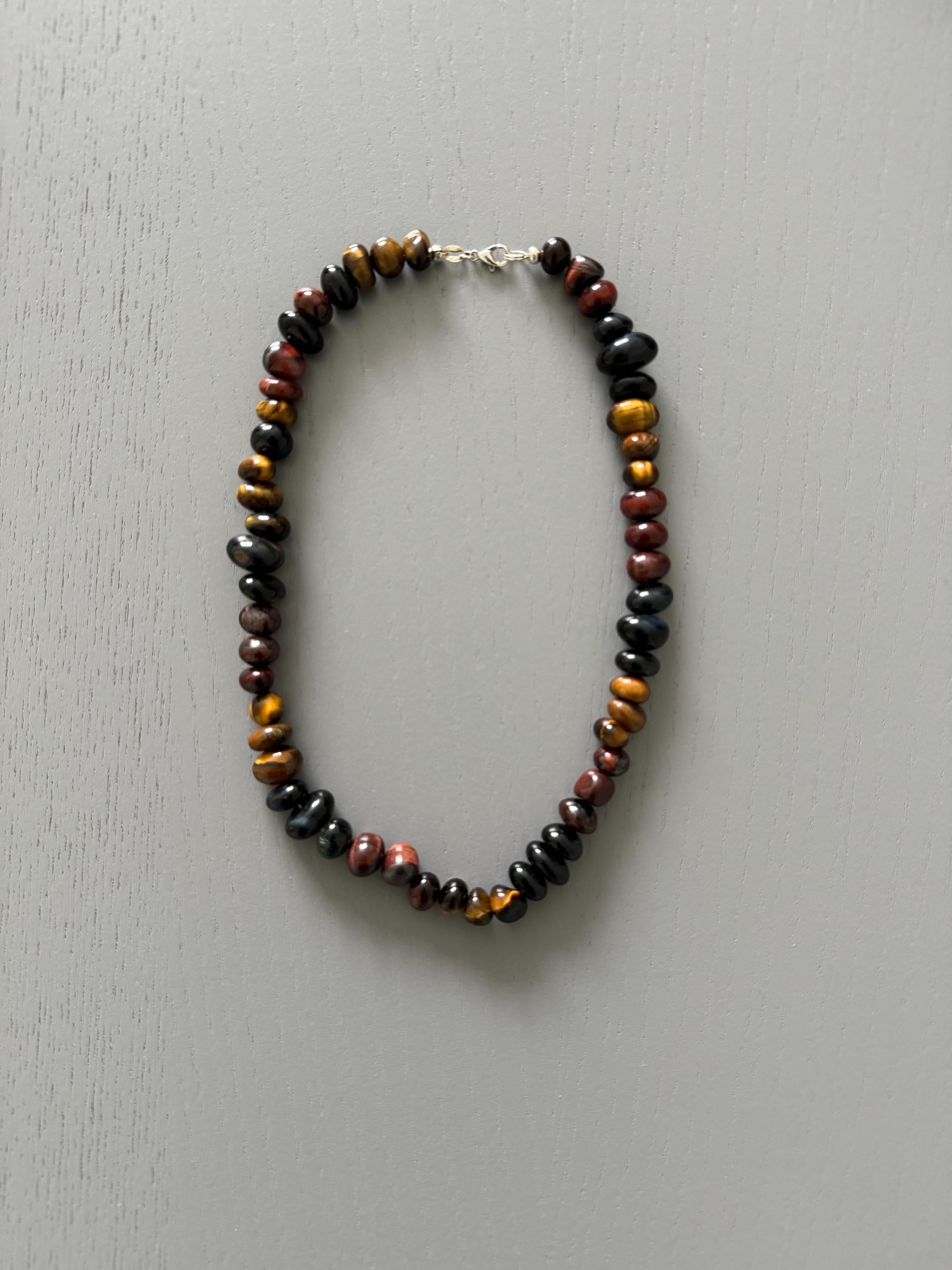 Tiger's Eye & Hawk's Eye Necklace
