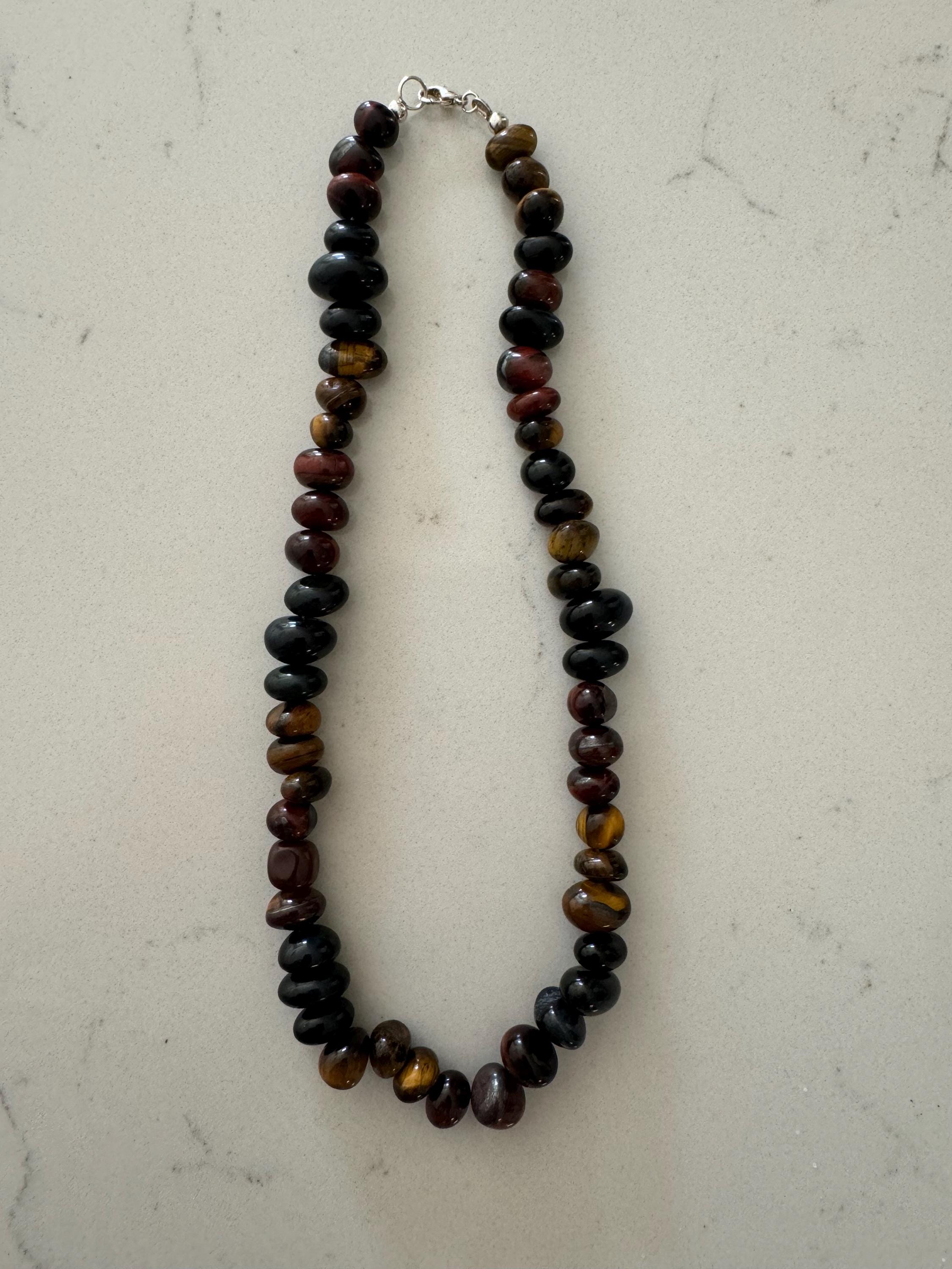 Tiger's Eye & Hawk's Eye Necklace