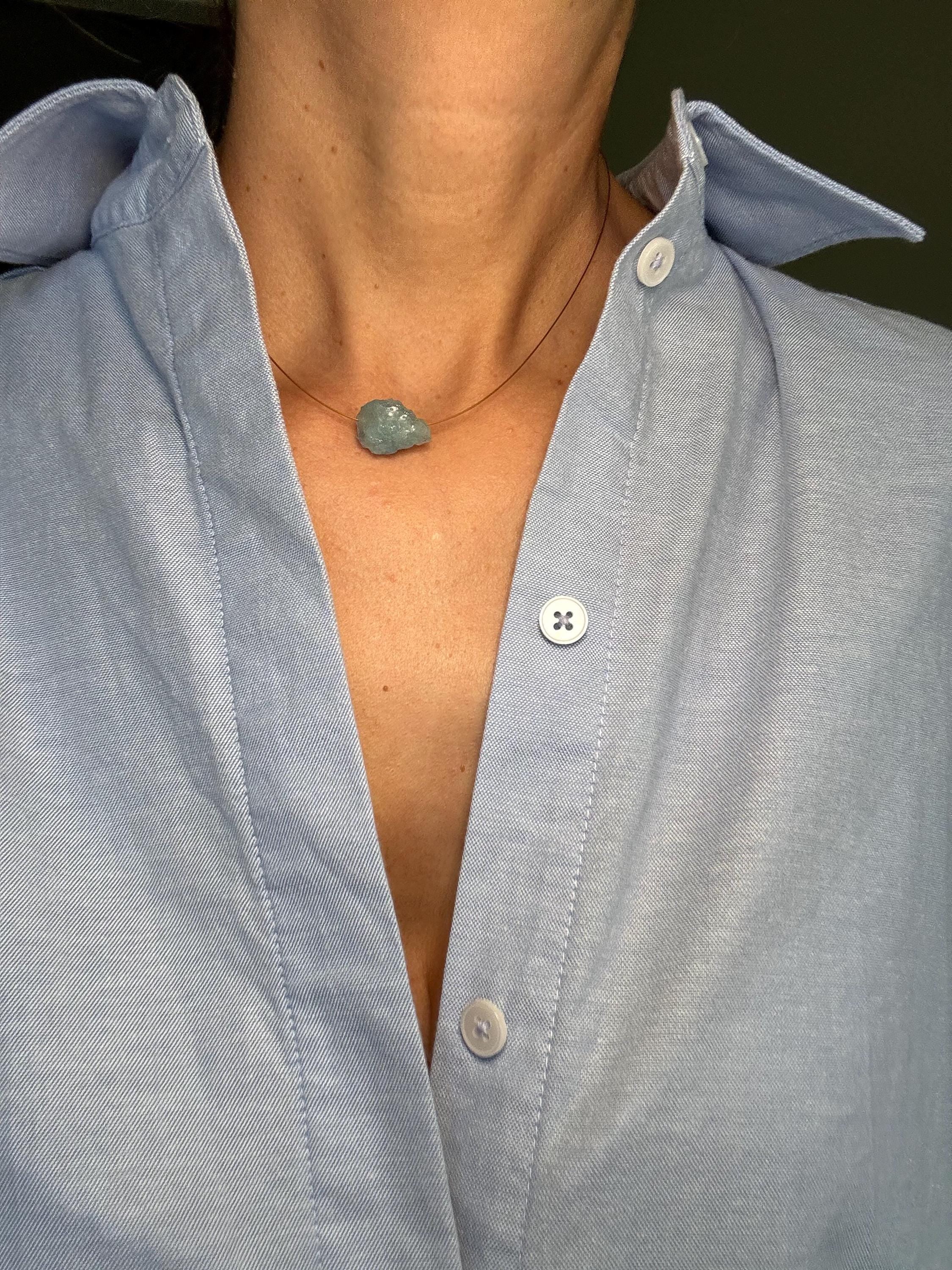 The Essence Collection/Floating Gemstone Choker Necklace