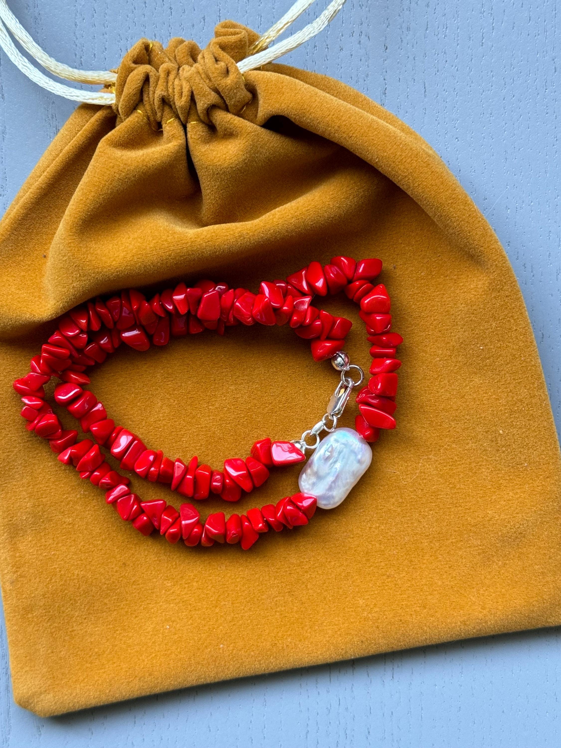 Baroque Pearl Coral Choker