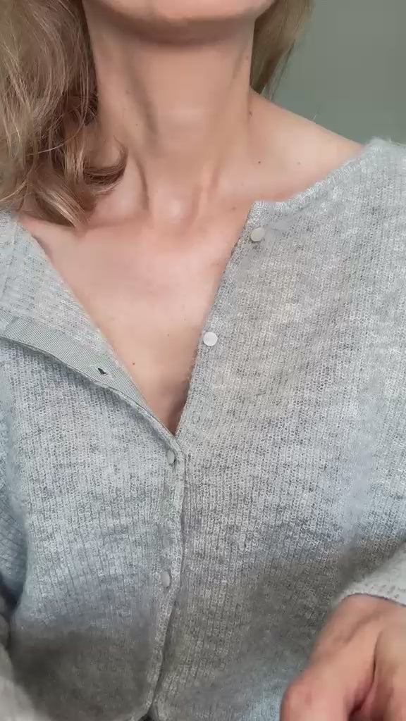 Video of the raw amethyst necklace turning, the broken crystal faces catching the light